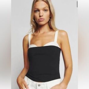 Reformation Black and White Top